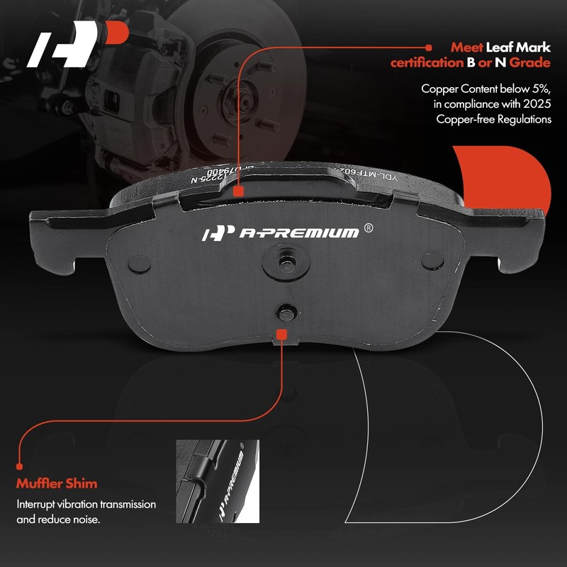 A-Premium Pair Brake Rotor & Pads+Caliper Front for Volvo S60 01-09 S80 V70 XC70 gallery