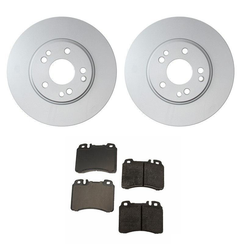 Hella Front Rotors Low-Met Disc Brake Pad Kit For R129 300SL 500SL SL320 SL500