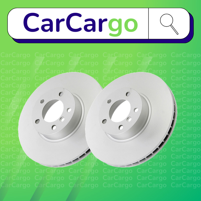 Premium Vented Front Brake Discs Pair BMW 5 Series 520i 2000-2003 324 mm