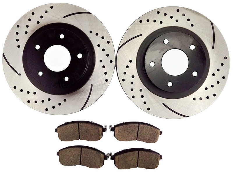 Front Drilled Brake Rotors + Pads for 2002 – 2006 Nissan Altima 2002 2003 Maxima