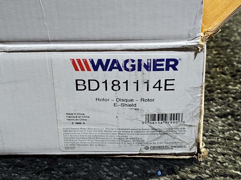 Wagner BD181114E Plain Vented Front Brake Rotor For 2022-2026 Toyota Tundra gallery