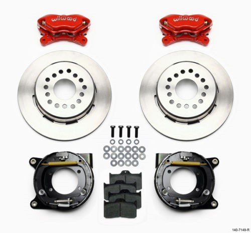 WILWOOD DISC BRAKE KIT,64-74 GM,442,GTO,Chevelle 13"/12" ROTORS,6/4 PISTON Red gallery