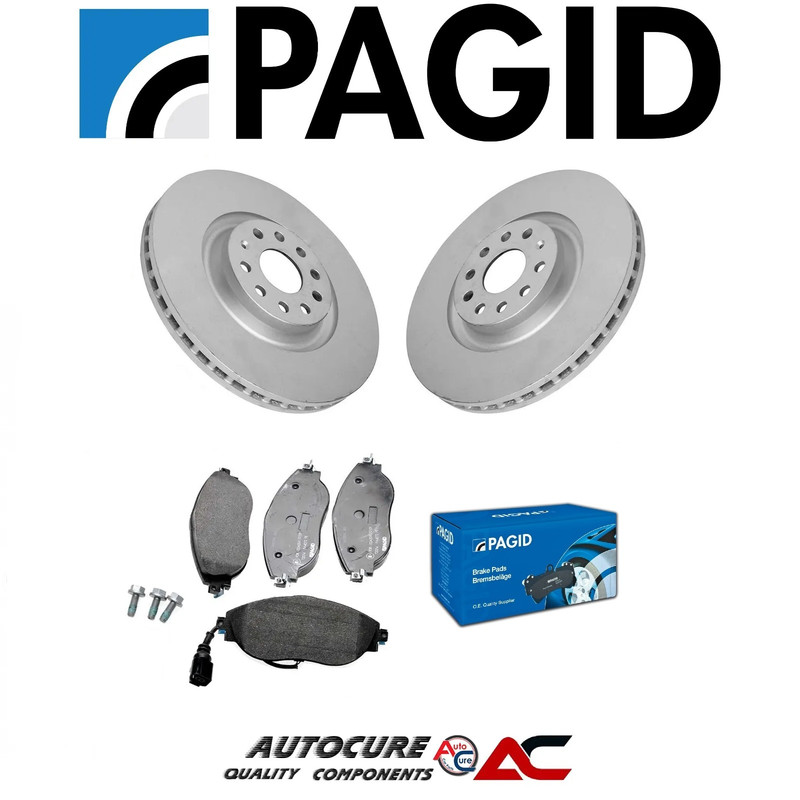 FITS SKODA OCTAVIA VRS 2.0L TDI (MK3) PAGID COATED FRONT BRAKE DISCS & PADS SET