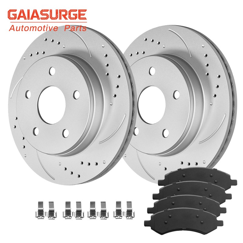 Front Brake Rotors Brake Pads for 2006 2007 2008 2009 2010-2018 Dodge Ram 1500
