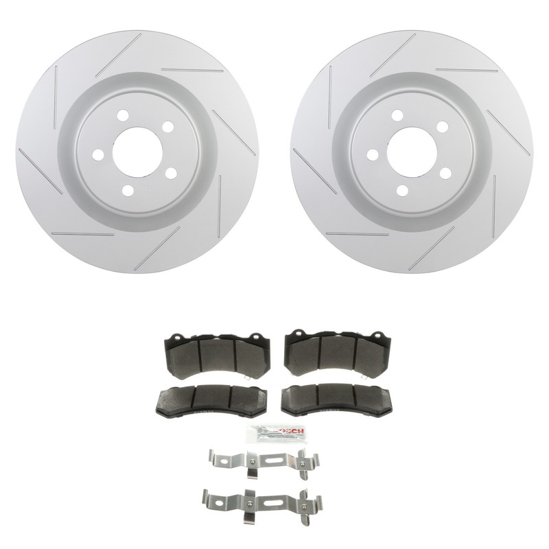 Bosch Front Rotors Blue Semi-Met Disc Brake Pad Kit For Challenger R/T 392