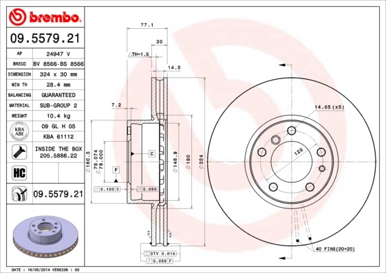 Brake Discs Front Unova Fits BMW 5 Series 7 8 Alpina B10 + Other Models gallery