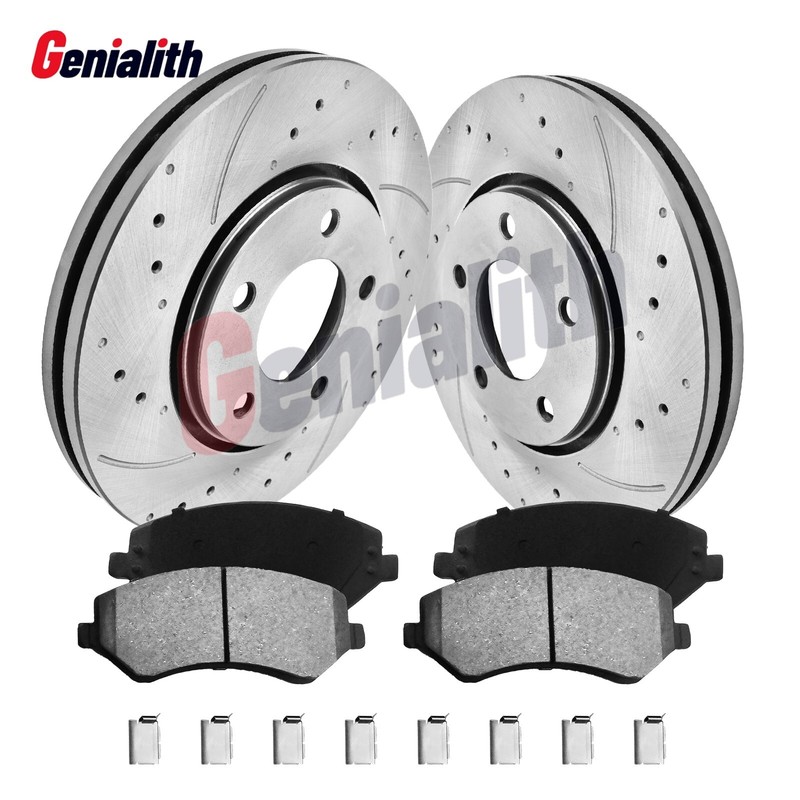281mm Front Brake Drilled Rotor Pad Kit for Chrysler Voyager Dodge Grand Caravan