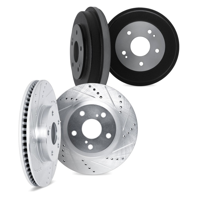 For Chevy G10 93-95 DFC Premium Drilled & Slotted Front & Rear Brake Rotor Set