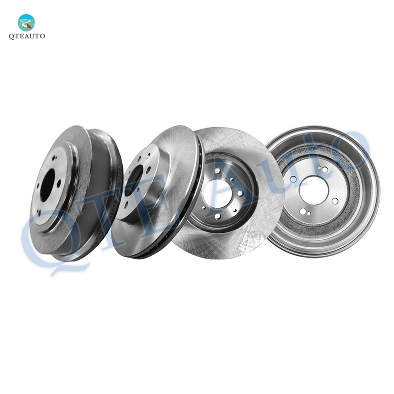 4P Front 262mm Brake Disc Rotors-Rear 239.1mm Brake Drum For 2007 2008 Honda FIT