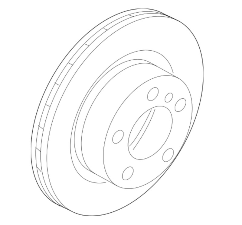 BMW Front Disc Brake Rotor – 34-11-6-855-000 – For BMW X1, 335i, 335is & More