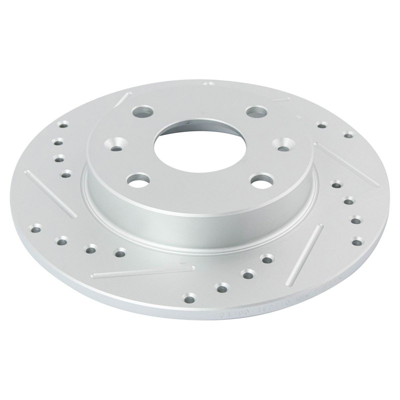 Performance Brake Rotor Drilled Slotted Zinc & Posi Ceramic Pad Front & Rear Kit gallery