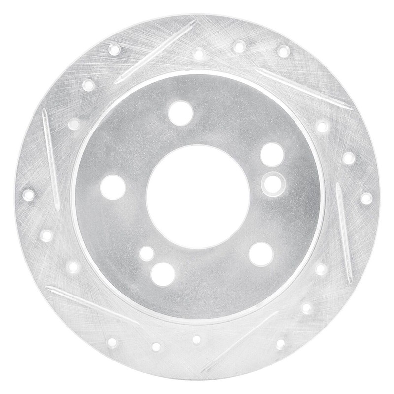 For Mercedes-Benz E300 95 Brake Rotor eLINE Drilled & Slotted 1-Piece Rear
