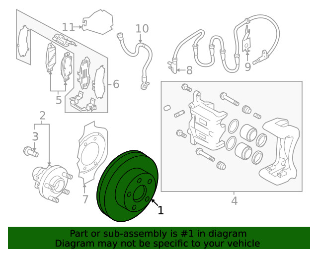 Genuine Nissan Rotor-Disc Brake Front 40206-4GA0A gallery