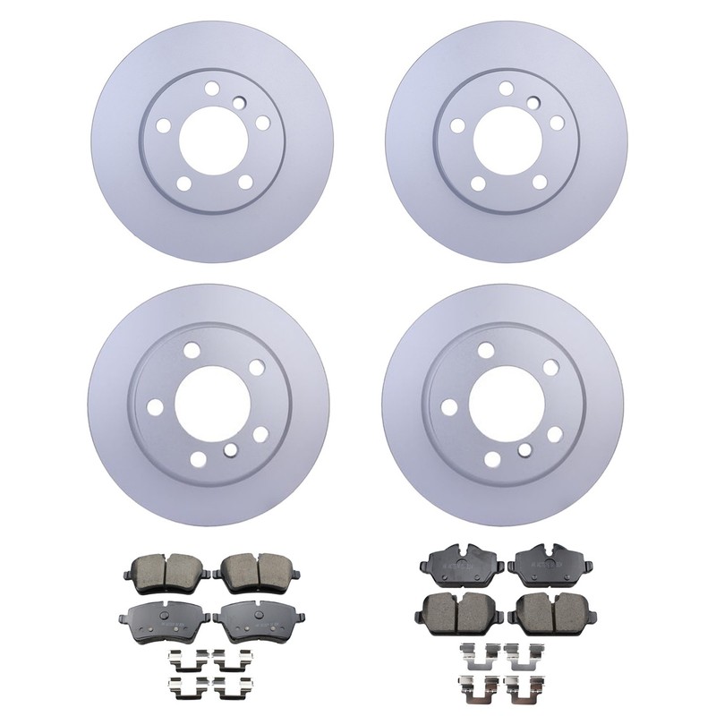 Hella Front Rear Rotor Akebono Euro Ceramic Brake Pad Kit for Mini R60 R61 Base