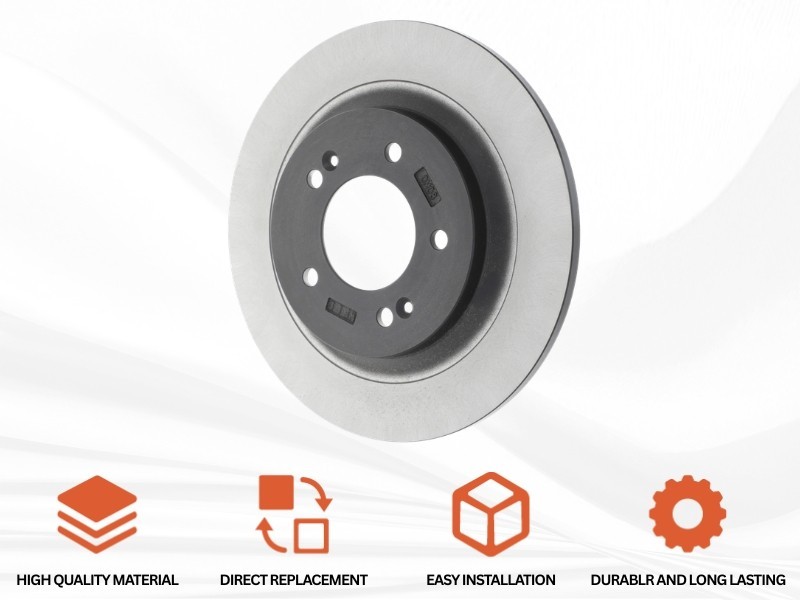 Rear Drilled & Slotted Rotors Set For 2021-2023 Hyundai Sonata Left & Right gallery
