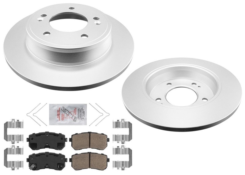 Rear Coated Brake Rotors Pads Fits KIA Seltos 2021-2024 with Manual Parking Bk