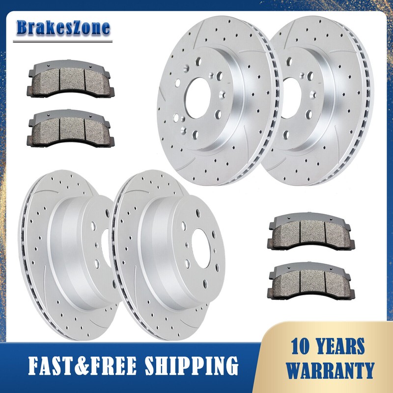 330mm Front and 345mm Rear Brake Rotors Pads for Chevrolet Tahoe 15-20 Brakes