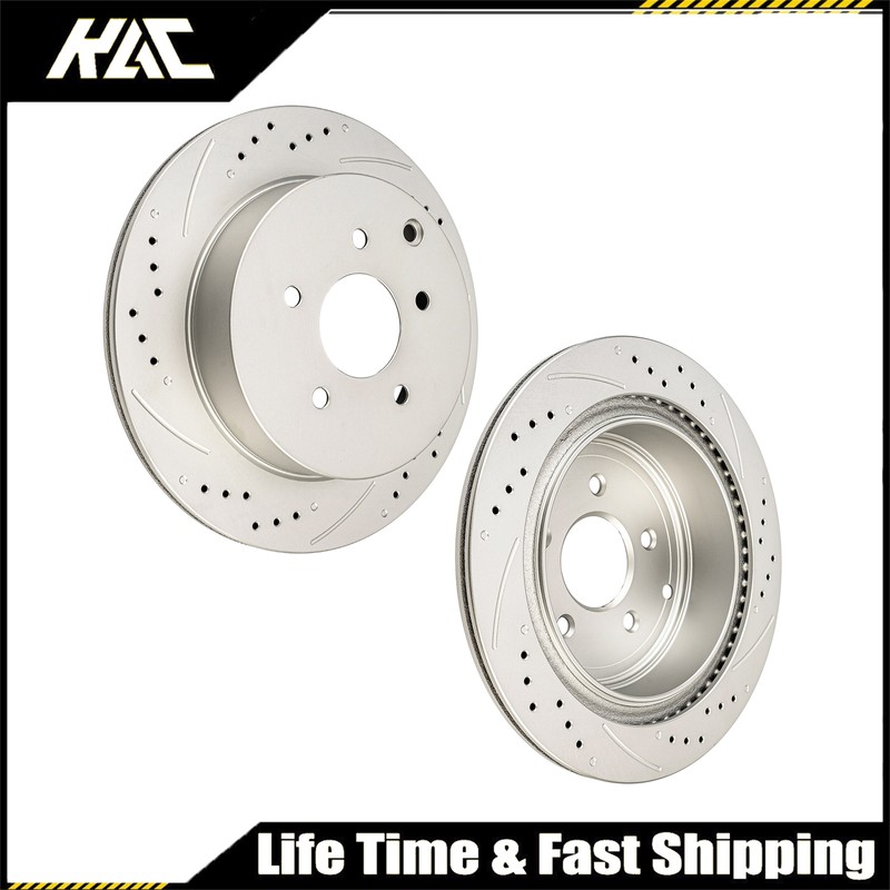 Drilled Brake Rotors For INFINITI FX35 03-12; Nissan Pathfinder 13-20 31348 Rear