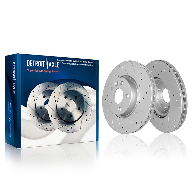 Front Drilled Slotted Brake Rotors Brake Pads Kit for Volvo S60 S80 V60 V70 XC70 gallery