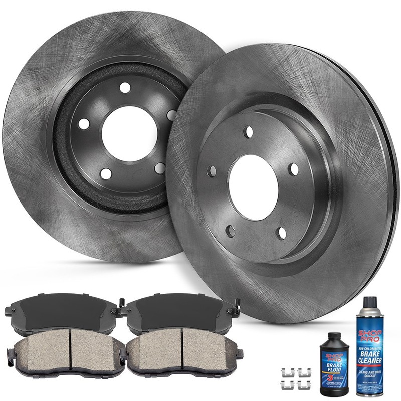 Front Vented Brake Rotors And Ceramic Pads For 2007-2013 For Nissan Altima 2.5L