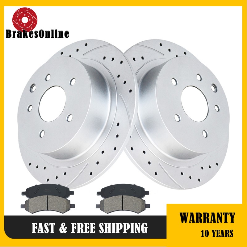 REAR Brake Rotors and Pads Kit fit for Chevrolet Cobalt Slotted Drilled Brakes
