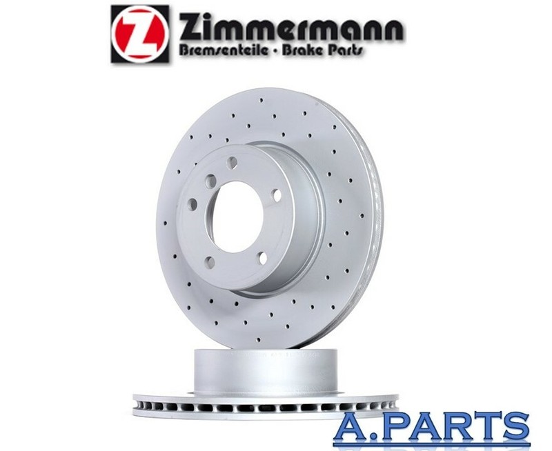 Zimmermann Sport 2x brake disc drilled ø 330 mm rear BMW X3 X4 F25 F26 Sport