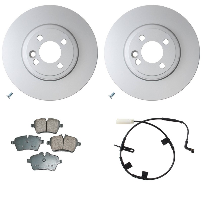 Hella Front Rotors Akebono Euro Ceramic Disc Brake Pad Kit For MM31 R55 Cooper