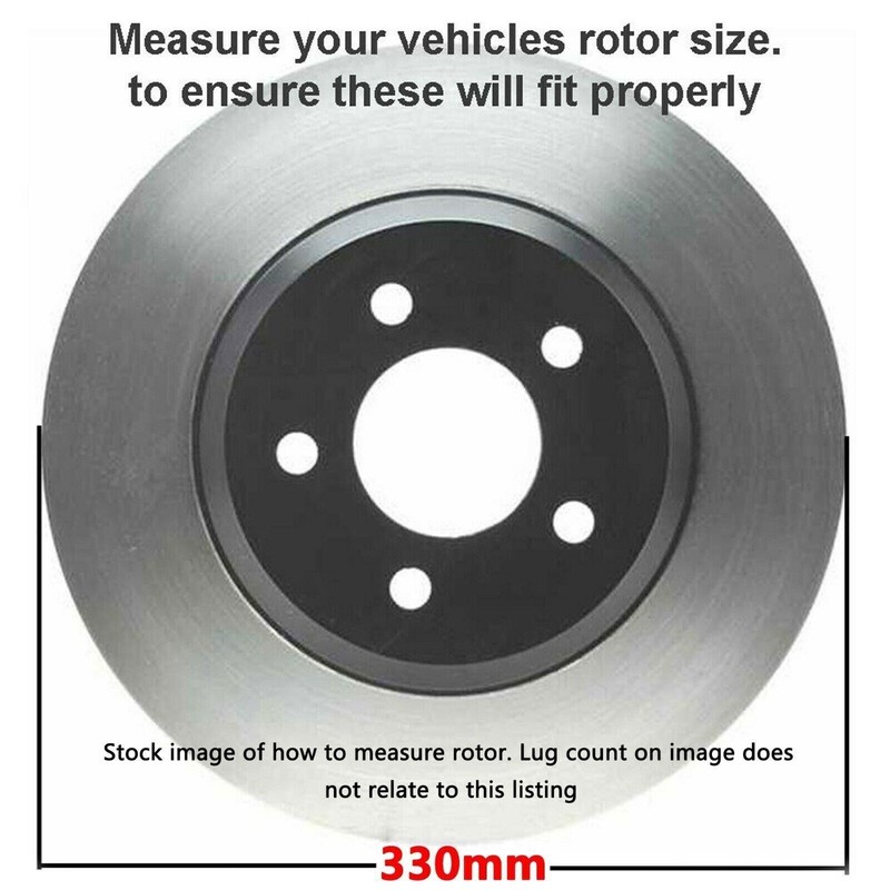 330mm Front Rotors & Ceramic Pads for 2012-2019 Grand Caravan Town & Country gallery