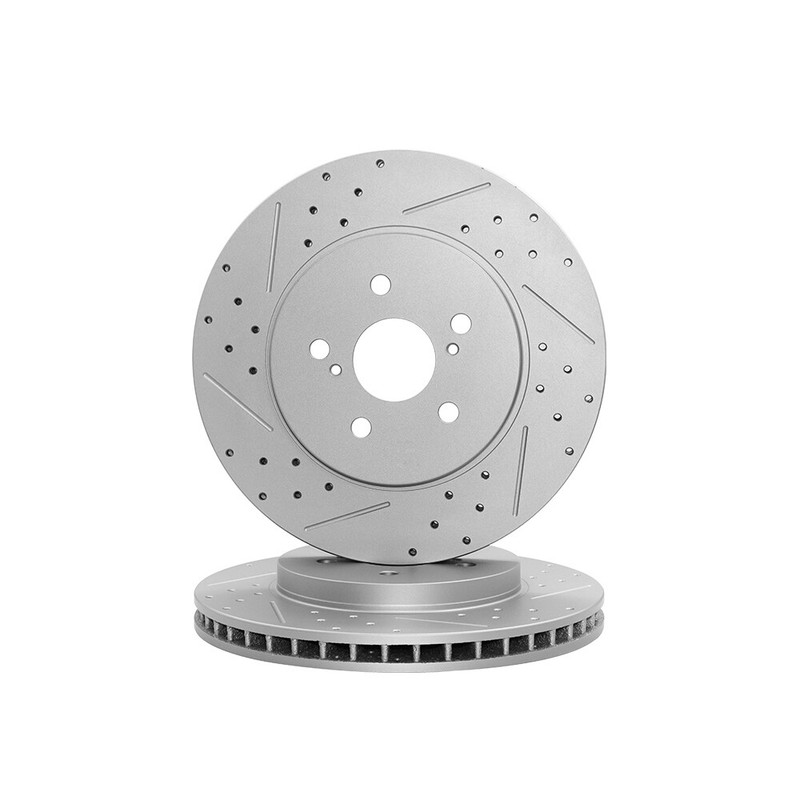 Front Drilled Rotors Ceramic Brake Pads for Lexus RX330 RX350 Toyota Highlander gallery