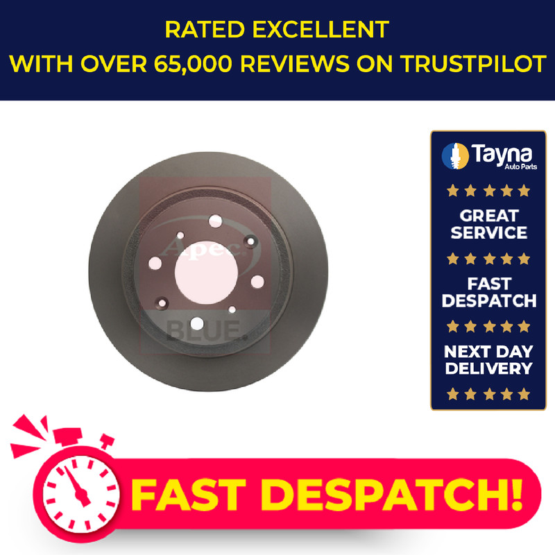 2x Brake Discs Pair Solid Rear 239mm SDK6053 Apec Blue Set 42510SR3000 Quality