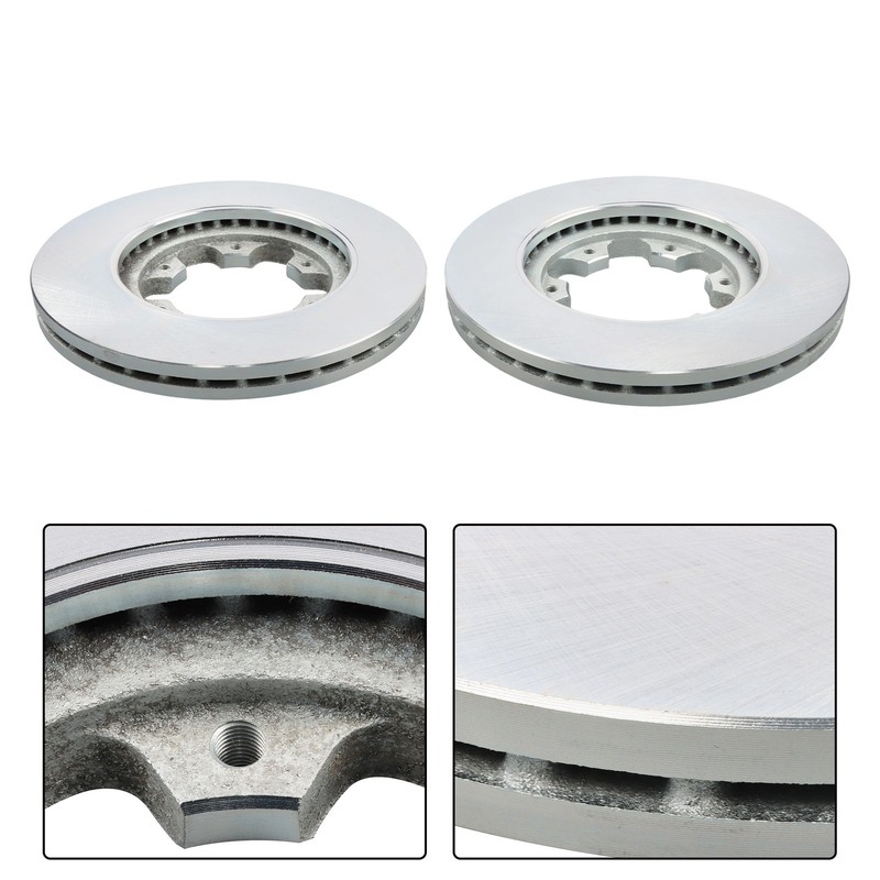 Front Disc Brake Rotors + Ceramic Brake Pads For Nissan Frontier 1998-2002 2.4L gallery
