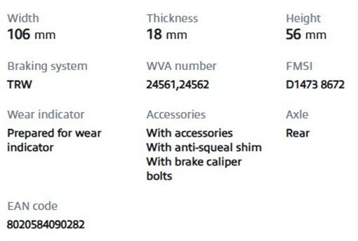 Brembo P06064 Prime OE-Equivalent Brake Pads - Rear Pair gallery