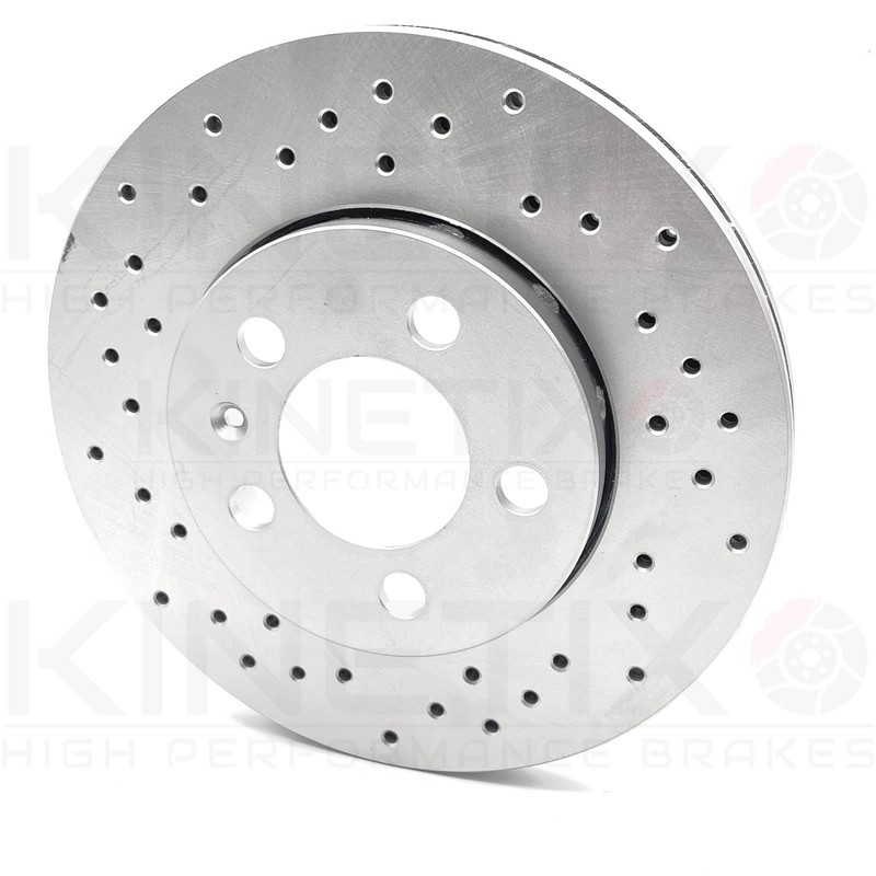 FOR SEAT LEON CUPRA R 1.8 225 KINETIX REAR CROSS DRILLED BRAKE DISCS PAIR 256mm gallery