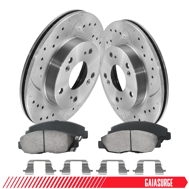 Front Disc Brake Rotors Ceramic Brake Pads for 2006 – 2009 2010 2011 Honda Civic