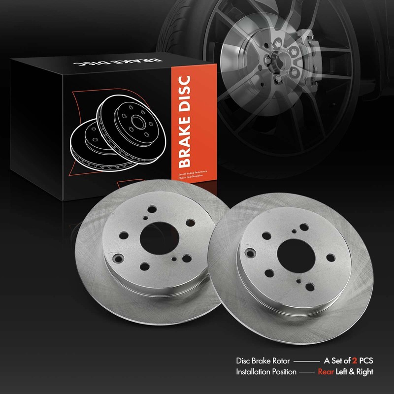 2X Disc Brake Rotor for Toyota Matrix AWD XRS 09-13 Pontiac Rear Left & Right gallery