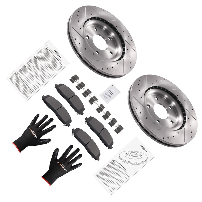 Front Brake Rotors & Pads Kit for Chrysler Voyager 2020-2021 Ram C/V 2012-2015