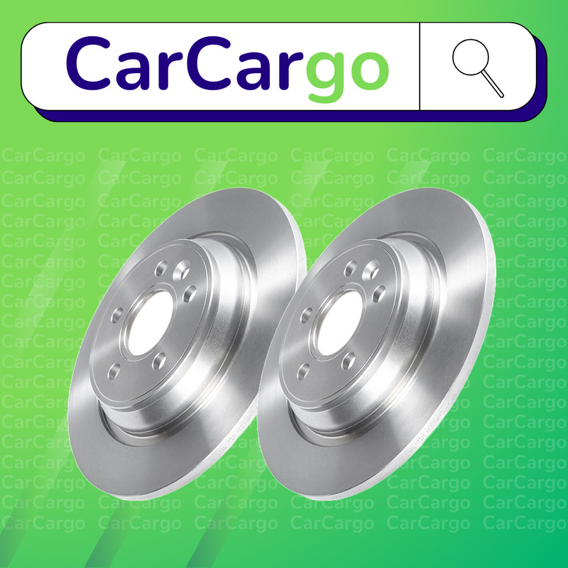 Premium Solid Rear Brake Discs Pair For Volvo V70 2.0 2007-2011 302 mm