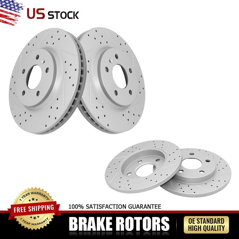 Front and Rear Disc Brake Rotors for 2011-13 Chevy Impala 2014-16 Impala Limited
