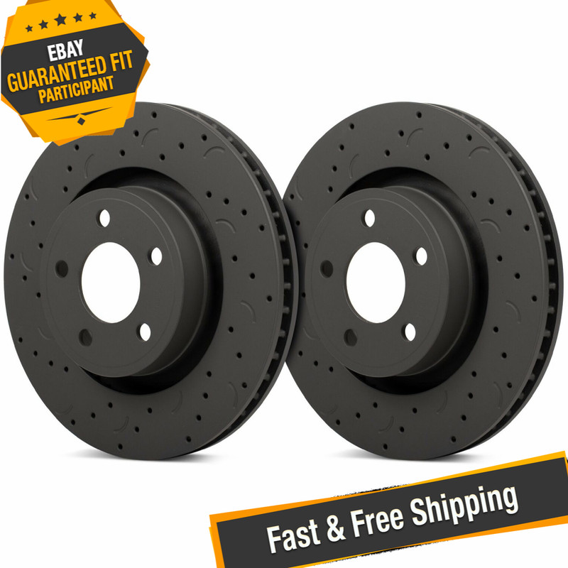 Hawk HTC5394 Talon Drilled & Slotted Front Brake Rotors for 2015 Subaru WRX