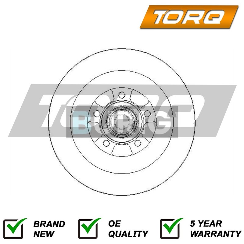 Brake Disc Rear Torq Fits Renault Espace 2002- Vel Satis 2002- + Other Models