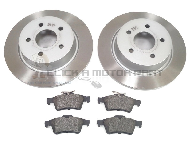 FORD KUGA 1.6, 1.5 TDCi, 2.0 TDCi REAR 2 BRAKE DISCS AND PADS (MANUAL HANDBRAKE)
