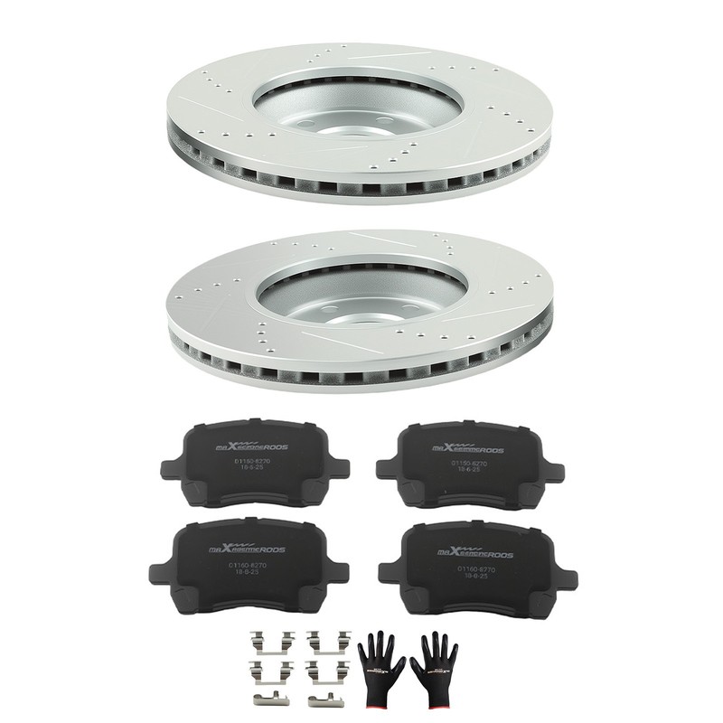 296mm Front Brake Rotors+Pads Set for Chevy Malibu /Pontiac G6 /Saturn Aura gallery