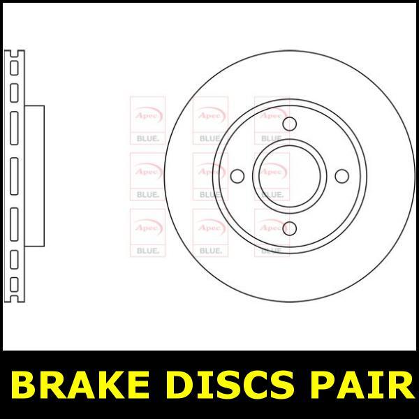 Brake Discs Pair Front FOR FORD COURIER 75bhp 1.8 00->03 CHOICE1/2 Diesel Blue gallery