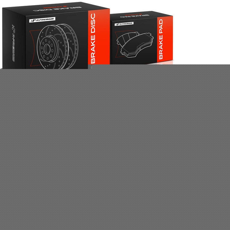 A-Premium 6Pcs Rear Drilled Rotors & Ceramic Brake Pad for Ford Fusion Lincoln