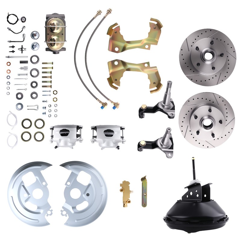 Front Power Disc Brake System for Chevy Nova X-BODY 1968-1974 DBK6472LX gallery