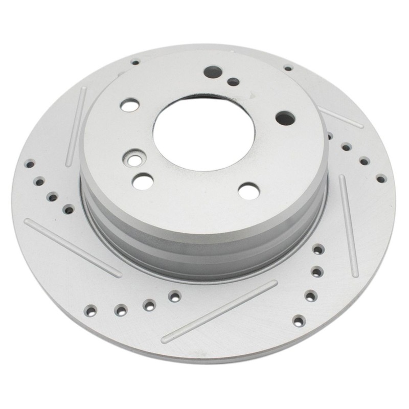 Rear Performance Cross Drilled Slotted G-Coated Brake Rotor Pair New gallery