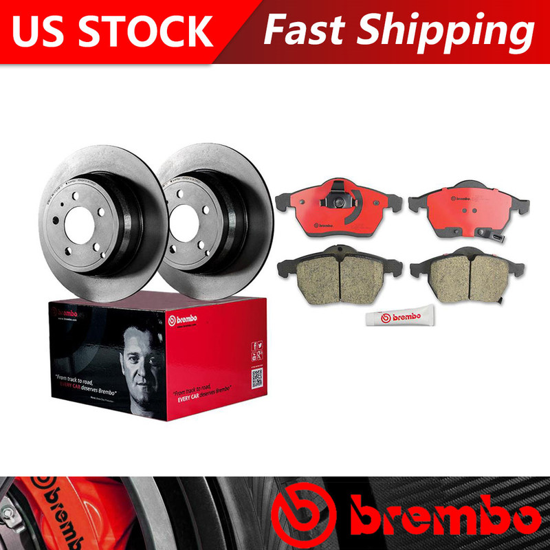 Brembo for 1999 Saab 9-5 Front Brake Rotors & Ceramic Brake Pads