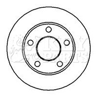 2x Brake Discs Pair Solid fits VW PASSAT 1.9D Rear 96 to 05 245mm Set KeyParts gallery