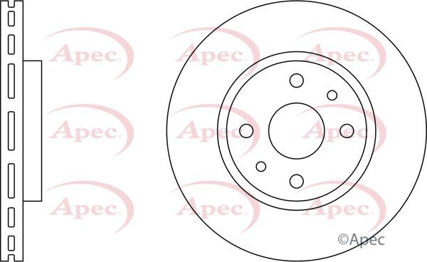 Brake Discs Pair Front FOR FIAT FIORINO 1.3 1.4 07->ON Diesel Petrol Apec gallery
