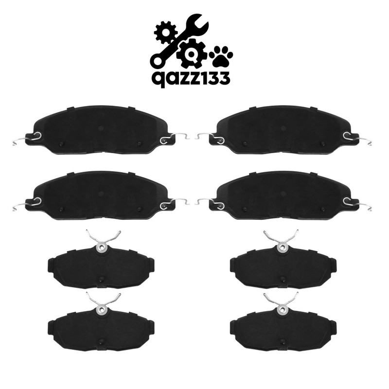 Front & Rear 8Pcs Ceramic Brake Pads D1081 D1082 For Ford Mustang 2010 GT